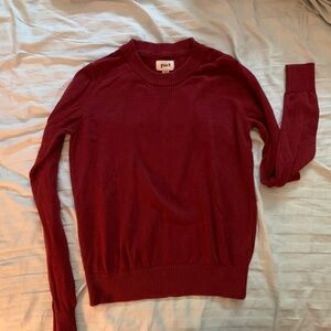 Pact burgundy crew neck sweater